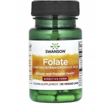 Swanson Folate 680mcg DFE 30k Bioaktywna Forma Folianu