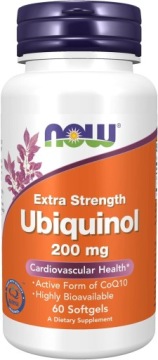 NOW Foods Ubiquinol 200mg 60k Ubichinol Zdrowe Serce Antyoksydant Energia