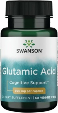 Swanson Glutamic ACID 500mg 60k MÓZG Układ Nerwowy