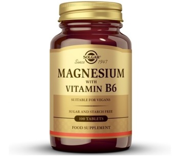 Solgar Magnesium with Vitamin B6 100t Mięśnie Układ Nerwowy Kości Odporność