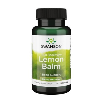 Swanson Lemon BALM 500mg 60k Melisa Lekarska Poprawa Jakości SNU Relax