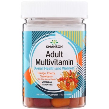 Swanson Adult Multivitamin Multiwitamina dla Dorosłych 60 żelków 3 smaki