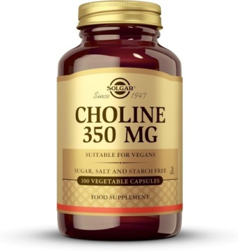 Solgar Choline 350mg 100k Układ Nerwowy Koncentracja