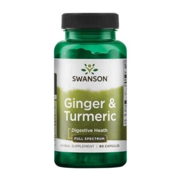 Swanson Ginger & Turmeric 60kap Imbir i Kurkuma