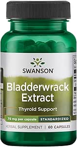 Swanson Bladderwrack Extract 75mg 60kap Ekstrakt Z Morszczynu Tarczyca