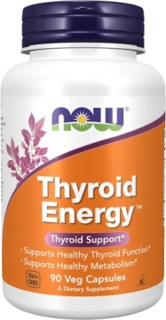 NOW Foods Thyroid Energy 90k tyrozyna Prekursor Hormonów Tarczycy Stres