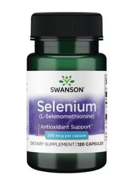 Swanson Selenium Selen 200mcg 120k Antyoksydant Odporność Wspiera Tarczycę