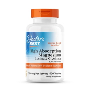 Doctor's BEST High Absorption Magnesium 200mg/porcja 120 tabletek