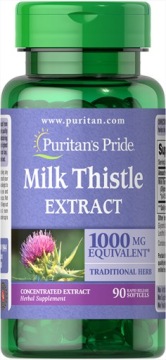 Puritan's Pride Ostropest Plamisty 1000mg 90k MILK Thistle Extract