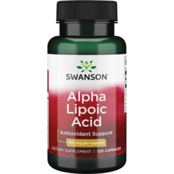 Swanson Alpha Lipoic ACID 100mg 120k KWAS Alfa-liponowy Przeciwutleniacz