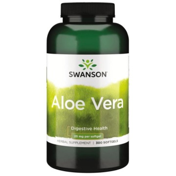 Swanson ALOE VERA 25mg 300kap Aloes Extract Układ Pokarmowy