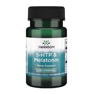 Swanson 5-HTP + Melatonina tryptofan 30k Lepszy Nastrój Dobry SEN