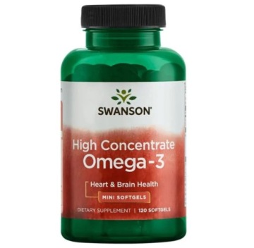 Swanson HIGH Concentrate OMEGA-3 120k Serce MÓZG Odporność
