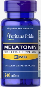 Melatonina 3mg 240tabl Dobry SEN Puritan's Pride Dobry SEN Regeneracja