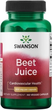 Swanson BEET Juice 500mg 60kap SOK Z Buraków Serce Krążenie