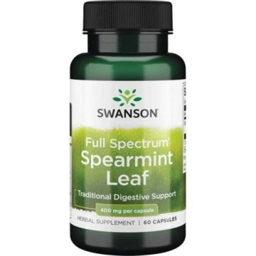 Swanson Spearmint LEAF 400mg 60kap Liście Mięty Zielonej