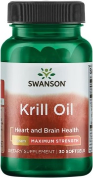 Swanson Krill OIL 1g 30k OLEJ Z Kryla Antarktycznego Omega 3 Antyoksydant