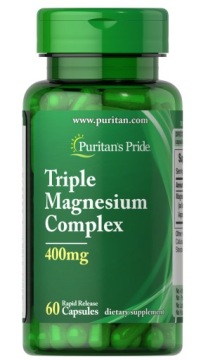 Puritan's Pride Triple Magnesium Complex 400mg 60k Mięśnie Kości