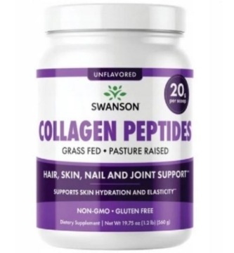 Swanson Collagen Peptides 20g(na porcję) 560g Peptydy Kolagenowe