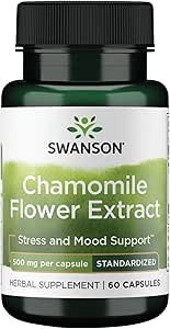 Swanson Chamomile Flower Extract 500mgt 60kap Ekstrakt Z Kwiatów Rumianku
