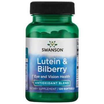 Swanson Lutein & Bilberry Luteina Borówka 120k OCZY Ochrona Przed UV