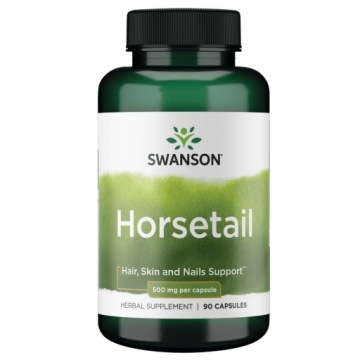 Swanson Horsetail 500mg 90k Włosy Skóra Paznokcie, Kości