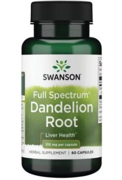Swanson Dandelion ROOT 515mg 60k Mniszek Lekarski Wsparcie Wątroby Detox