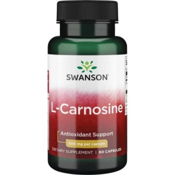 Swanson L-carnosine 500mg 60kap L-Karnozyna Antyoksydant