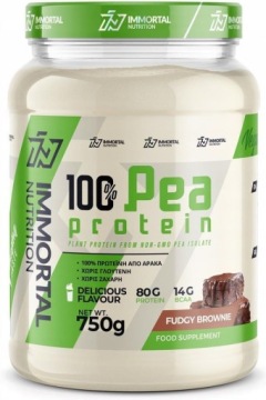 Immortal Nutrition 100% PEA Protein 750G Fudgy Brownie Wegan