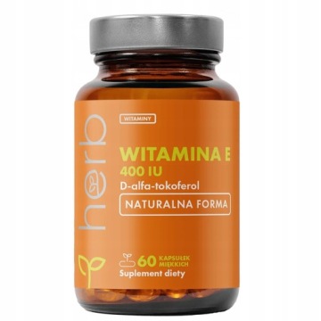herb VITA E 400IU 60kaps Witamina E Antyoksydant Skóra Serce Odporność