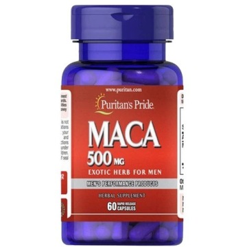 Puritan's Pride MACA 500mg 60k Libido Witalność Równowaga Hormonów