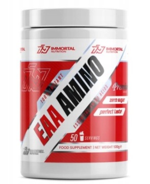 Immortal Nutrition EAA Amino 500g ZERO Cukru Orange Pomarańcza