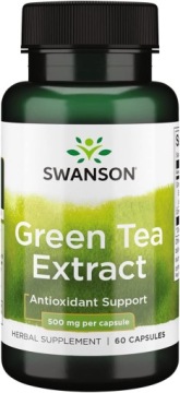 Swanson Green TEA Extract Zielona Herbata 500mg 60k Antyoksydant Trawienie