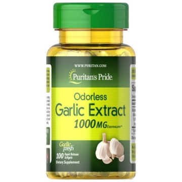 Puritan's Pride Garlic Czosnek Bezzapachowy 1g 100k