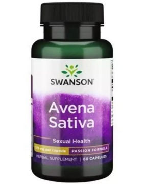 Swanson Avena Sativa 575mg 60kap Ziele OWSA Zwyczajnego Libido Witalność