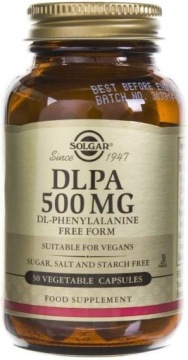 Solgar DLPA 500mg 50k Układ Nerwowy Stres Samopoczucie Zdrowie Psychiczne