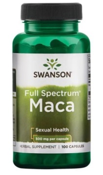 Swanson MACA Ekstrakt korzeń 100k Stres Libido SEX Pamięć Przeciwutleniacz