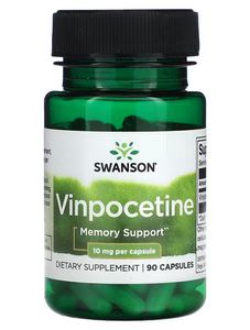 Swanson Vinpocetine 10mg 90k Winpocetyna Koncentracja Pamięć MÓZG