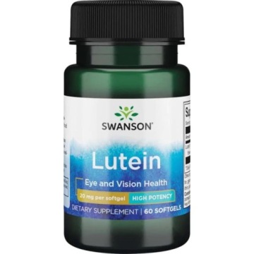 Swanson Lutein Luteina 20mg 60k Wzrok Zdrowe OCZY Antyutleniacz