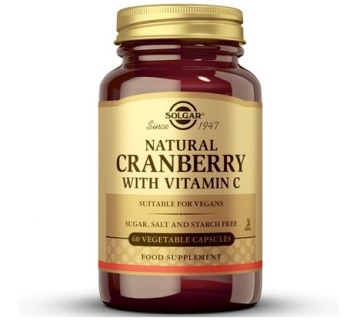 Solgar Natural Cranberry Żurawina + Witamina C 60k Układ Moczowy Odporność