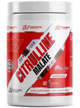 Immortal Nutrition Citruline Malate 400g VIT B6 L-citruline Pompa Mięśniowa