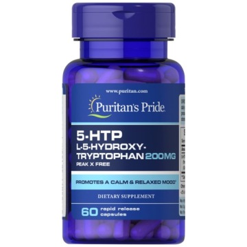 Puritan's Pride 5-HTP 200mg 60kap Stres tryptofan