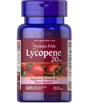 Puritan's Pride Lycopene 20mg 60 kapsułek Likopen