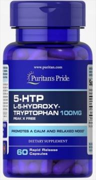 Puritan's Pride 5-HTP 100mg 60k Stres Lepszy Nastrój SEN tryptofan