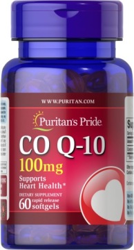 Koenzym Q10 100mg 60k Zdrowe Serce Krążenie Puritan's Pride Antyoksydant