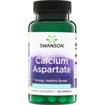 Swanson Calcium Aspartate 200mg 60k Wapń Asparaginian Kości Mięśnie