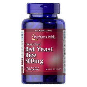 Puritan's Pride RED Yeast RICE 600mg 120k Serce Czerwony RYŻ Drożdżowy