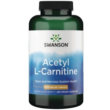 Swanson Acetyl L-carnitine 500mg 240k Metabolizm Energetyczny Mózg
