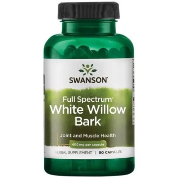 Swanson White Willow BARK 400MG 90kap KORA Białej Wierzby Mięśnie Stawy