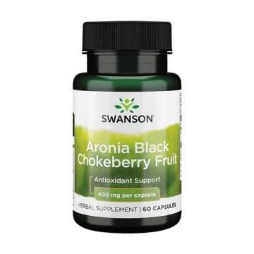 Swanson Aronia Black Chokeberry Fruit 400MG 60kap Owoce Aronii Antyoksydant